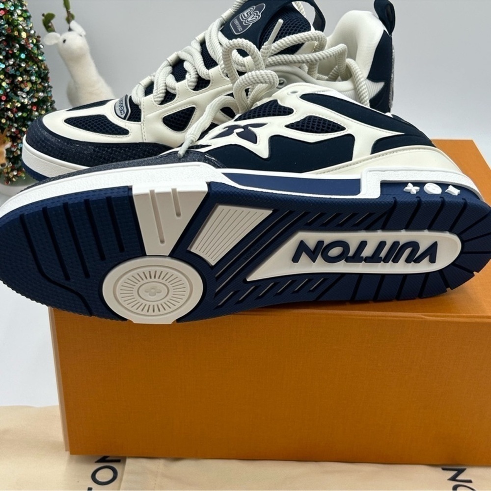 Men’s Louis Vuitton blue skate trainer sneakers size 11 fits 13 US made in Italy - Picture 6 of 11